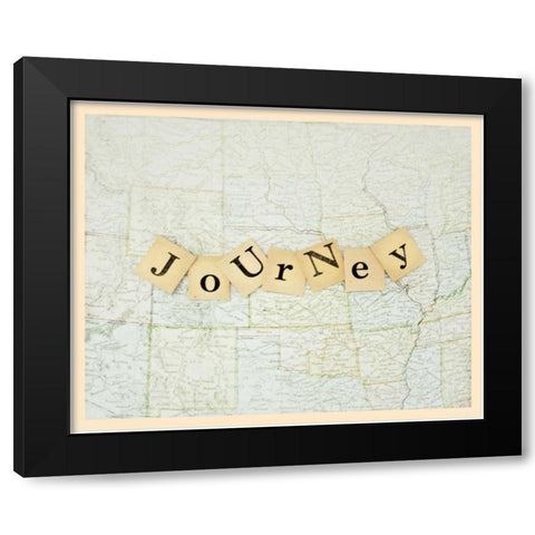 Journey Game Pieces Black Modern Wood Framed Art Print by Dvorak, Vicki