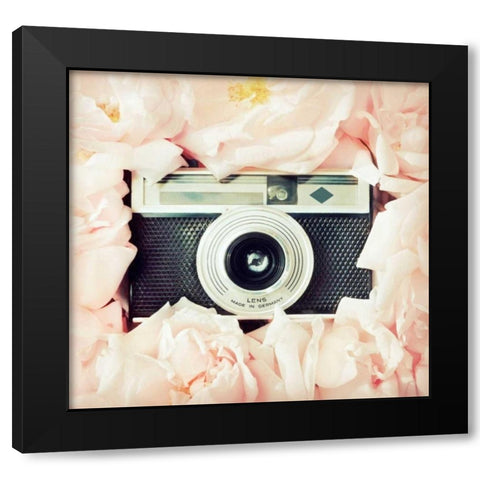 Circle Of Roses Black Modern Wood Framed Art Print with Double Matting by Dvorak, Vicki