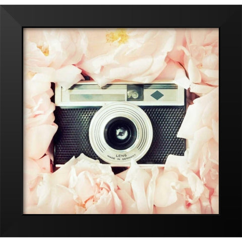 Circle Of Roses Black Modern Wood Framed Art Print by Dvorak, Vicki