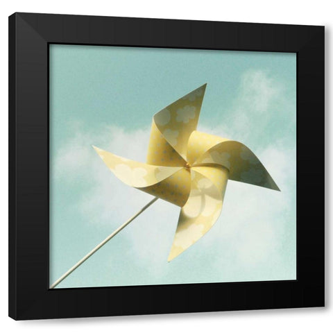 Lemon Twirl Blue Sky Black Modern Wood Framed Art Print by Dvorak, Vicki