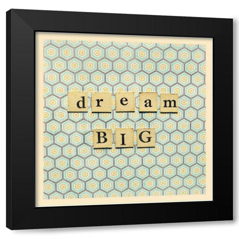 Dream Big Game Pieces Black Modern Wood Framed Art Print by Dvorak, Vicki