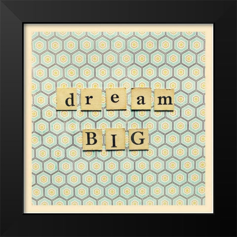 Dream Big Game Pieces Black Modern Wood Framed Art Print by Dvorak, Vicki