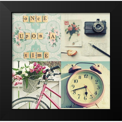 Once Upon A Time Black Modern Wood Framed Art Print by Dvorak, Vicki