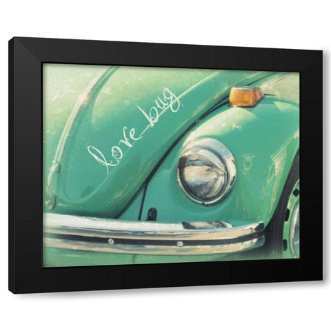 Love Bug Green Black Modern Wood Framed Art Print by Dvorak, Vicki