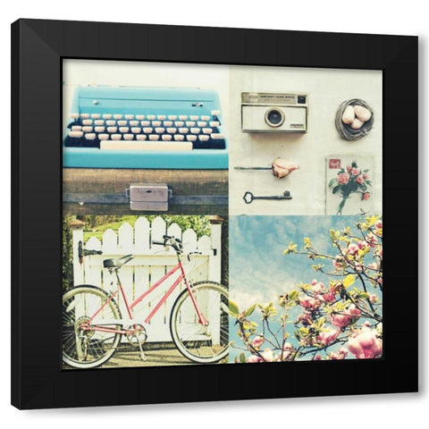 Summer Memories Black Modern Wood Framed Art Print with Double Matting by Dvorak, Vicki