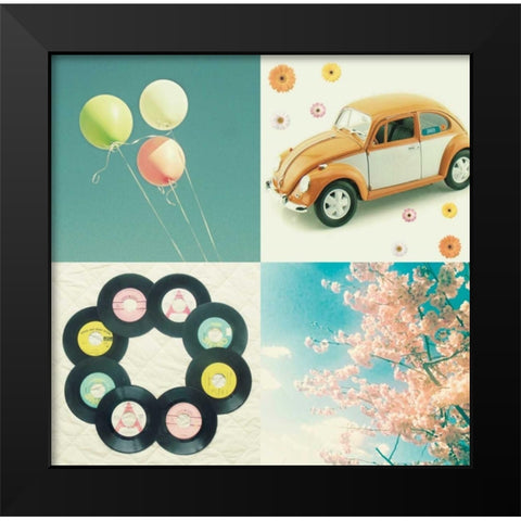 Happy Day Black Modern Wood Framed Art Print by Dvorak, Vicki