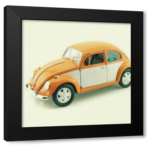 Orange Bug Black Modern Wood Framed Art Print with Double Matting by Dvorak, Vicki