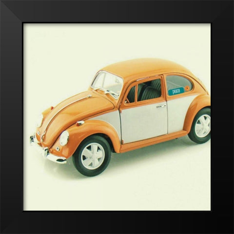 Orange Bug Black Modern Wood Framed Art Print by Dvorak, Vicki