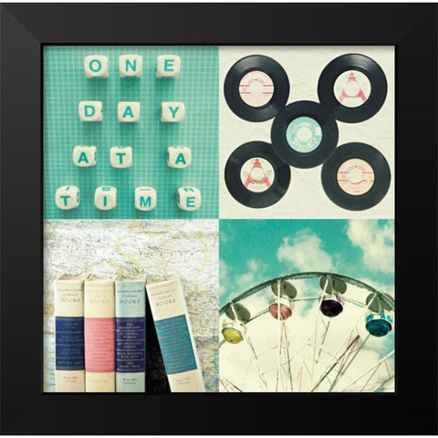 One Day 2 Black Modern Wood Framed Art Print by Dvorak, Vicki
