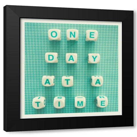 One Day at a Time Black Modern Wood Framed Art Print by Dvorak, Vicki