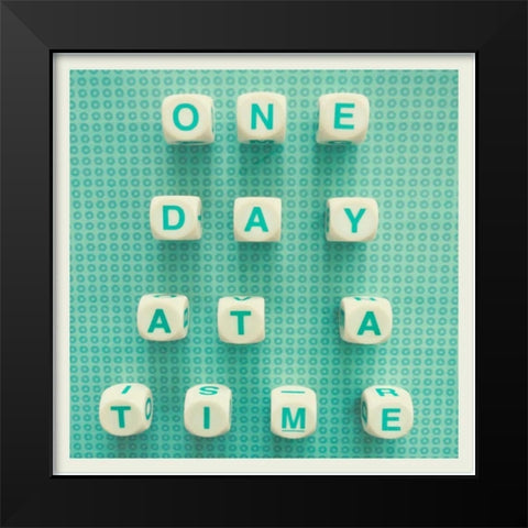 One Day at a Time Black Modern Wood Framed Art Print by Dvorak, Vicki