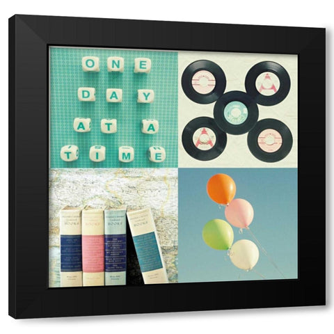 One Day Black Modern Wood Framed Art Print with Double Matting by Dvorak, Vicki
