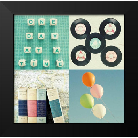 One Day Black Modern Wood Framed Art Print by Dvorak, Vicki