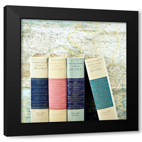 World Scholar Black Modern Wood Framed Art Print with Double Matting by Dvorak, Vicki