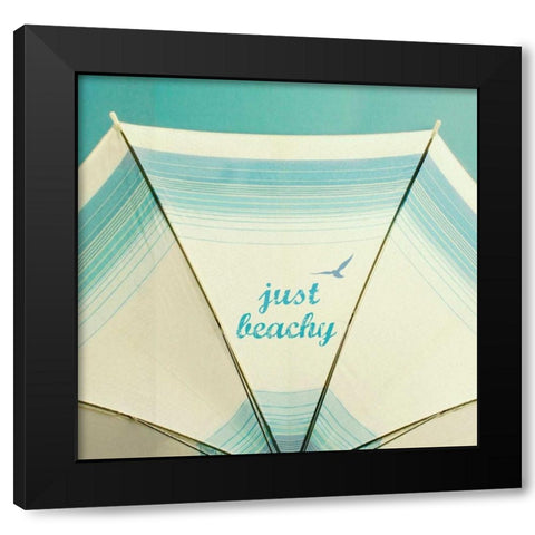Just Beachy Black Modern Wood Framed Art Print by Dvorak, Vicki