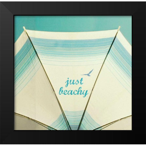 Just Beachy Black Modern Wood Framed Art Print by Dvorak, Vicki