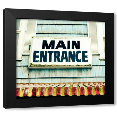 Main Entrance Black Modern Wood Framed Art Print with Double Matting by Dvorak, Vicki