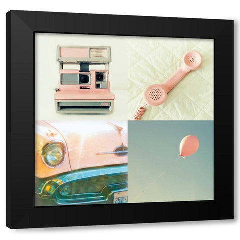 Pink Day Black Modern Wood Framed Art Print by Dvorak, Vicki