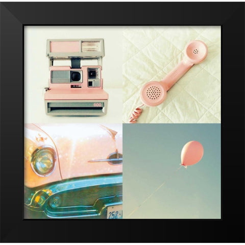 Pink Day Black Modern Wood Framed Art Print by Dvorak, Vicki