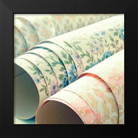 Delicate Square Black Modern Wood Framed Art Print by Dvorak, Vicki