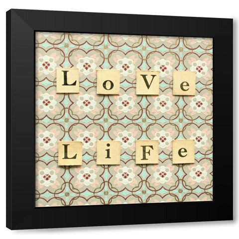 Love Life Black Modern Wood Framed Art Print by Dvorak, Vicki