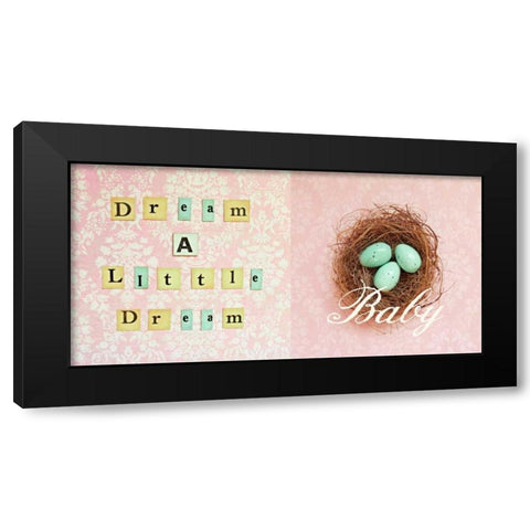 Dream a Little Dream Baby Black Modern Wood Framed Art Print by Dvorak, Vicki