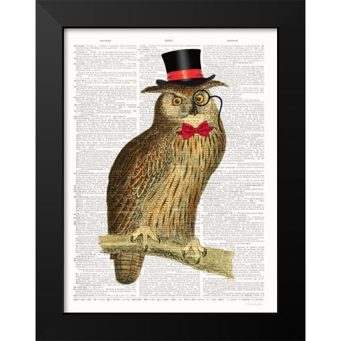A Dapper Bird Black Modern Wood Framed Art Print by James, Christopher