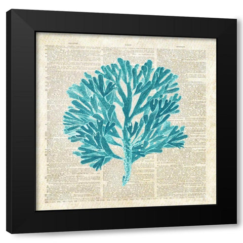 Seaweed Pages Black Modern Wood Framed Art Print by James, Christopher