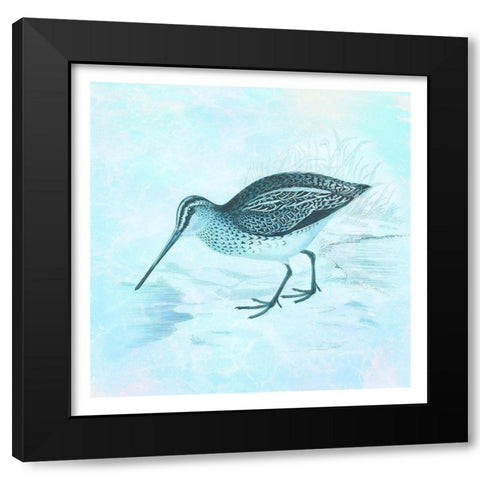 At The Seashore 2 Black Modern Wood Framed Art Print with Double Matting by James, Christopher