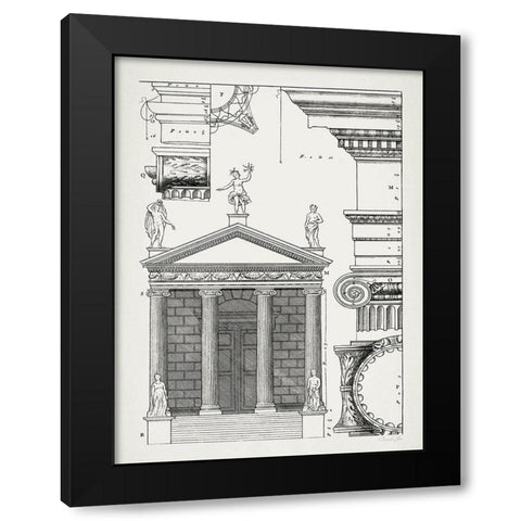 Classical Plans 1 Black Modern Wood Framed Art Print with Double Matting by James, Christopher