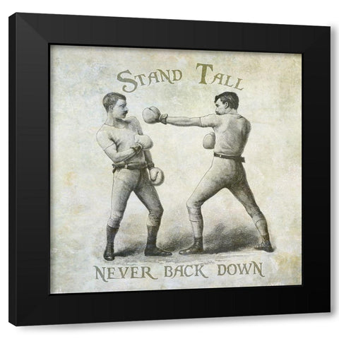 Stand Tall Black Modern Wood Framed Art Print with Double Matting by James, Christopher