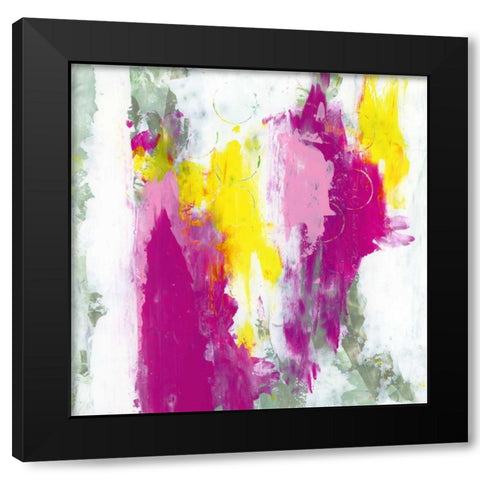 Garden Abstraction 1 Black Modern Wood Framed Art Print with Double Matting by Buddenhaugen, Sophia