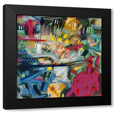 Influence Black Modern Wood Framed Art Print with Double Matting by Kaplinsky, Matt