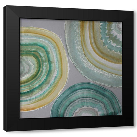 Modern Geode 1 Black Modern Wood Framed Art Print with Double Matting by Swanson, CJ