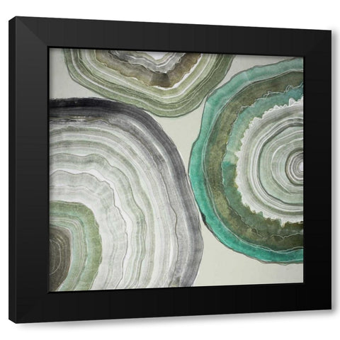 Modern Geode 4 Black Modern Wood Framed Art Print by Swanson, CJ