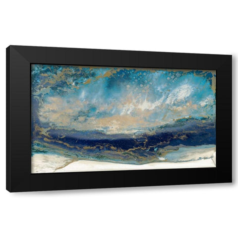 Midnight Meditation Black Modern Wood Framed Art Print by Bering, Blakely