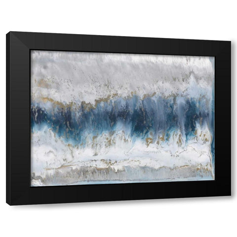 Moon Stone Black Modern Wood Framed Art Print with Double Matting by Bering, Blakely