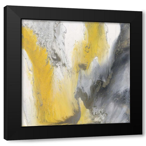 Blissful Black Modern Wood Framed Art Print by Bering, Blakely