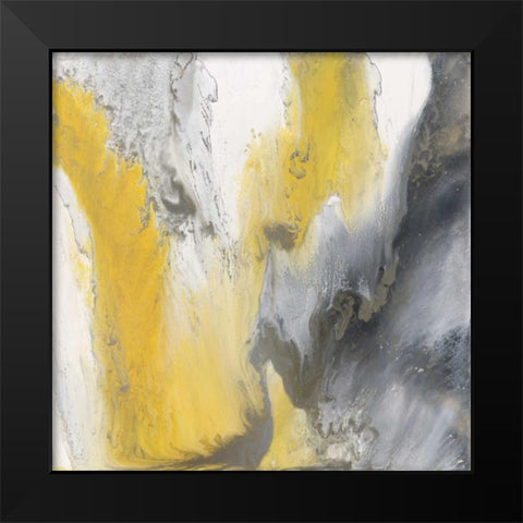 Blissful Black Modern Wood Framed Art Print by Bering, Blakely