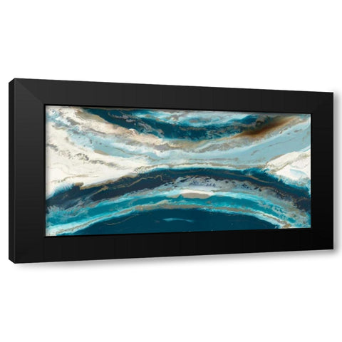 Effective Abstraction Black Modern Wood Framed Art Print with Double Matting by Bering, Blakely