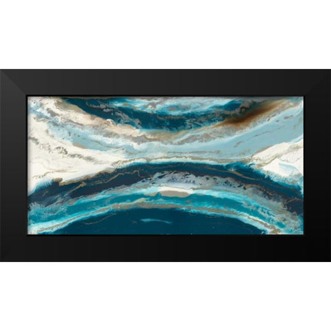 Effective Abstraction Black Modern Wood Framed Art Print by Bering, Blakely