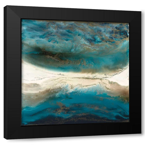 Cosmic Balance Black Modern Wood Framed Art Print by Bering, Blakely