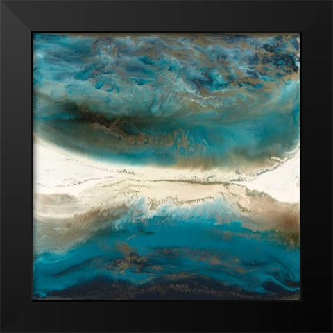 Cosmic Balance Black Modern Wood Framed Art Print by Bering, Blakely