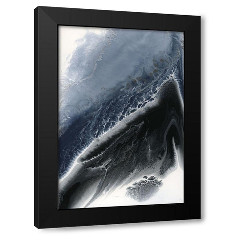 Abstract,Contemporary Black Modern Wood Framed Art Print with Double Matting by Bering, Blakely