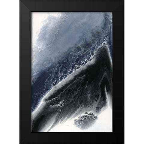 Abstract,Contemporary Black Modern Wood Framed Art Print by Bering, Blakely