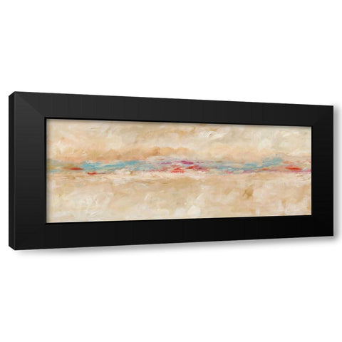 Linear Reflections Black Modern Wood Framed Art Print by Hutton