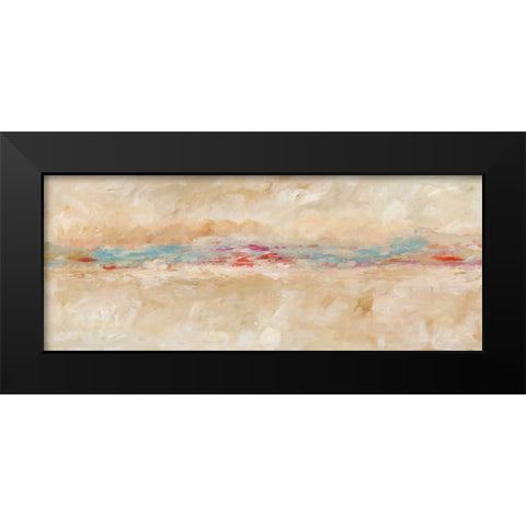 Linear Reflections Black Modern Wood Framed Art Print by Hutton