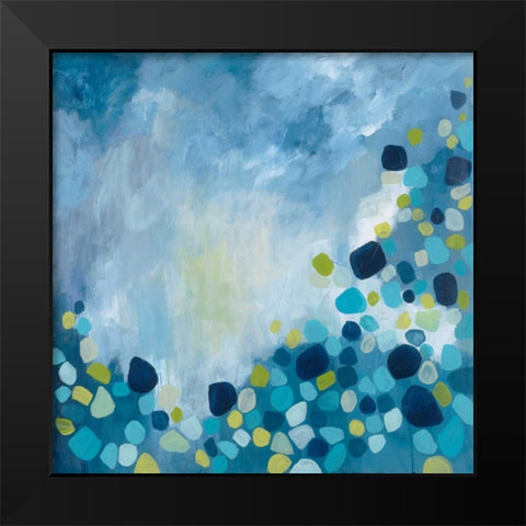 Bounce Black Modern Wood Framed Art Print by Hutton
