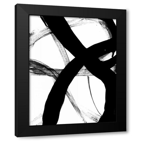 Blot and White 1 Black Modern Wood Framed Art Print by Hutton