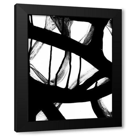 Blot and White 2 Black Modern Wood Framed Art Print with Double Matting by Hutton